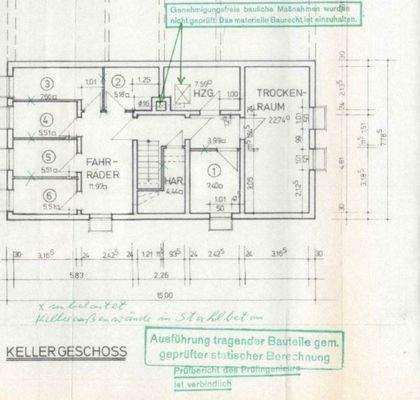 Grundriss Keller