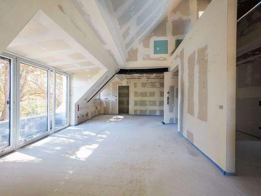 Wohn-/Esszimmer  l Aktueller Baufortschritt