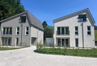 Modernes Haus mit Garten