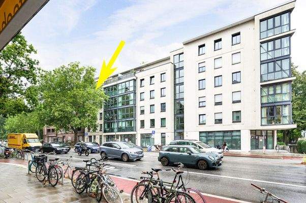 Hausansicht mit genauer Lage der Wohnung