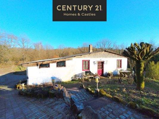 Die Straßenansicht mit Einfahrt und Zugang