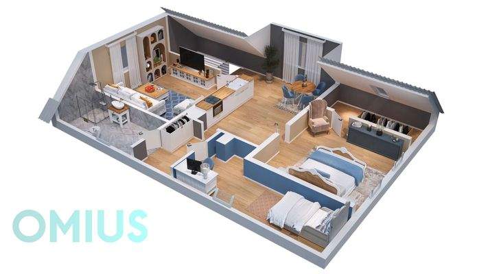 Dachgeschoss 3D