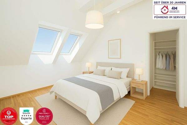 Beispielbild Schlafzimmer mit begehbarer Garderobe