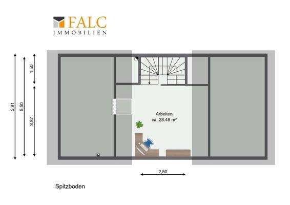 Grundriss Spitzboden