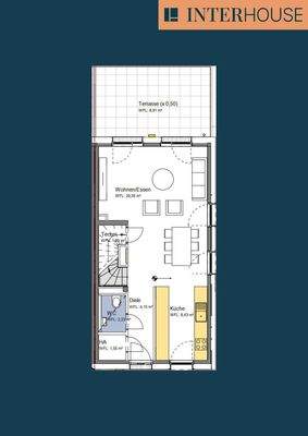 Grundriss mit Terrasse