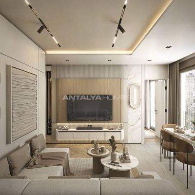 Apartments for Sale in a Project 400 M from the Sea in Lara Antalya