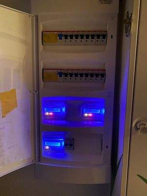 Blick in die Unterverteilung Strom