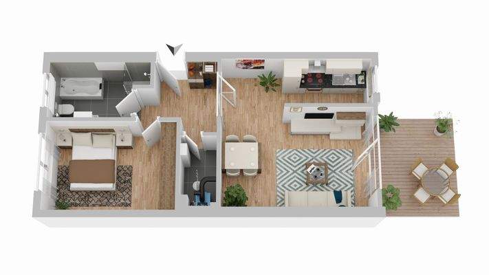 Grundriss visualisiert