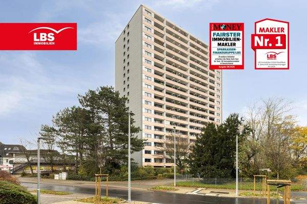 Rückansicht Hochhaus mit Tiefgarage