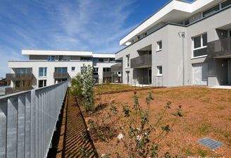 Blick auf Haus 1 und 2