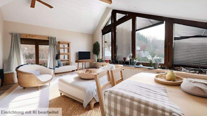 Wohnbereich mit Zugang zur Terrasse