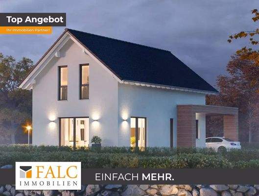 Vorschlag Bebauung Einfamilienhaus (KI generiertes Bild)