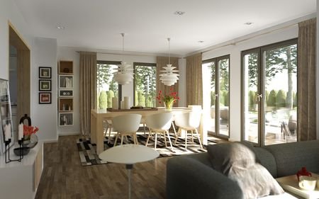 Hausidee_Living_Fertighaus_SUNSHINE_125_V5_Esszimmer