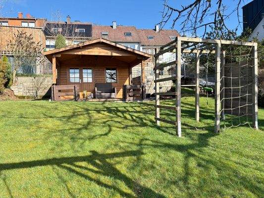 Garten mit Gartenhaus