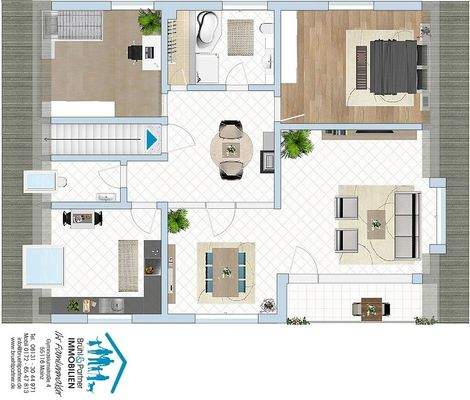 3-4 Zimmer mit Balkon