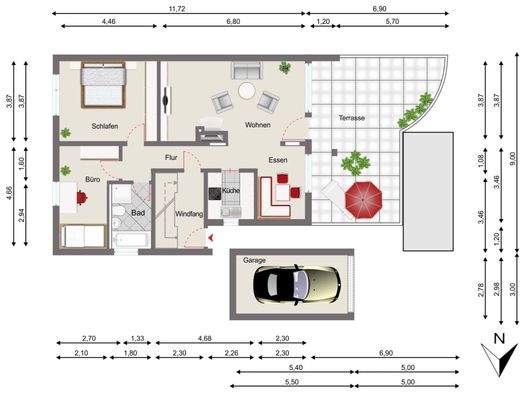 Skizze Grundriss Erdgeschoss