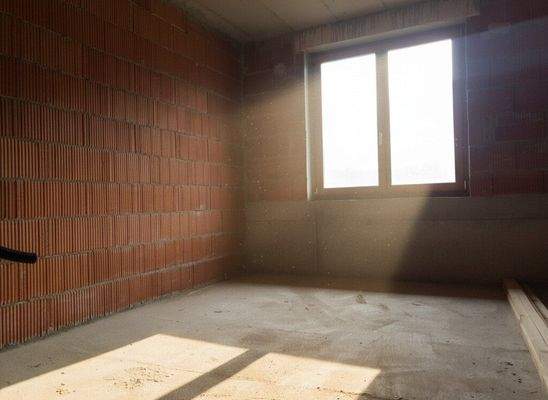 Schlafzimmer mit Blick auf die Bergwelt