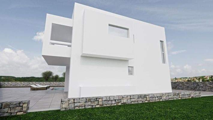 Kreta - Baugrundstück mit Baugenehmigung und Meerblick in Sisi zu verkaufen