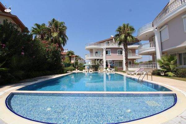Triplex Villa with a Garden in a Complex in Belek Antalya
