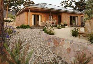 Ansicht Garten Verblendfassade