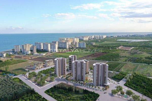 Flats with Large Spaces in Mersin with Nature and Sea Views