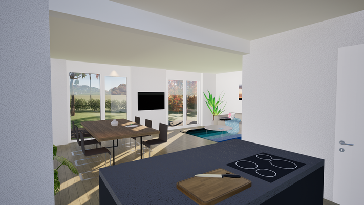 Blick aus der Küche