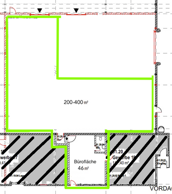 Grundriss Lager u. Büro