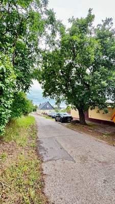 ruhige Straße vor dem Haus