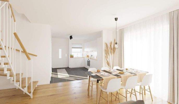 Im geräumigen Wohn- und Essbereich kommt Ihre Fami