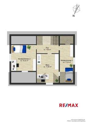 Grundriss Dachgeschoss _ Musterbeispiel nach Sanierung