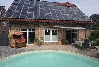 Rückansicht mit Pool