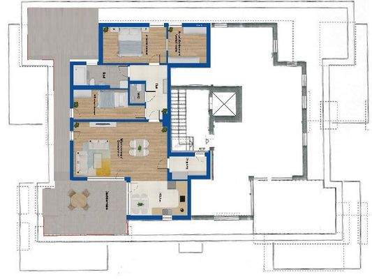 Grundriss - Lage im Geschoss