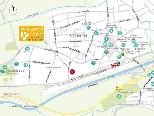 Stadtplan Steinen