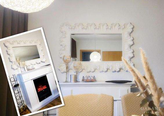 Heizkamin im Esszimmer