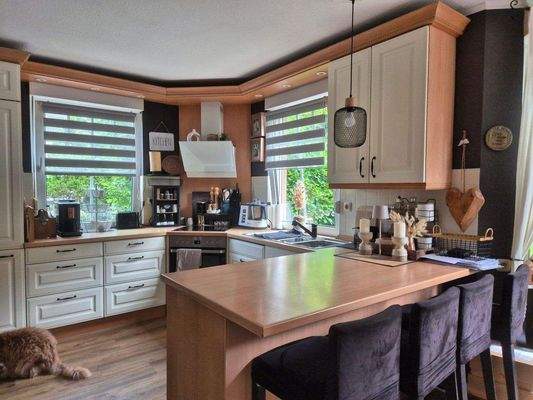 Offene, schicke Einbauküche