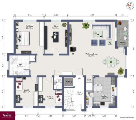 2.OG- Illustrierter Grundriss