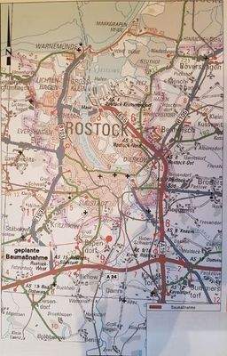 Lageplan unmittelbare Nähe Stadtgrenze zu Rostock