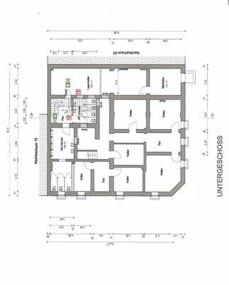 Grundriss Kellergeschoss zum Ladenlokal