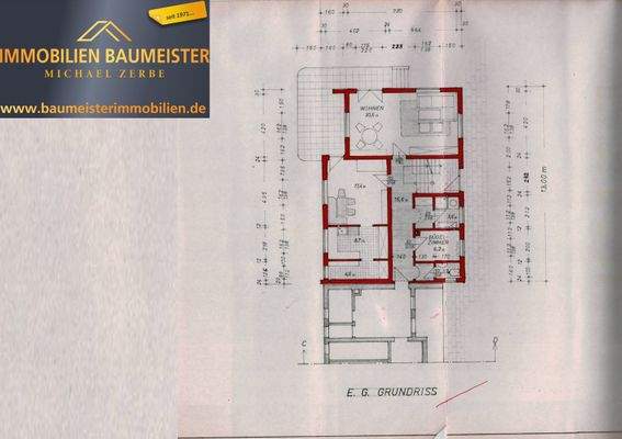 Erdgeschoss Grundriss vorderes Haus - Immobilien B