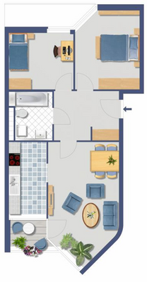 Visualisierter Grundriss