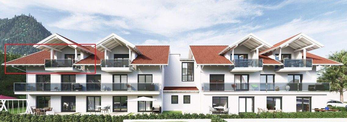 Südansicht markiert