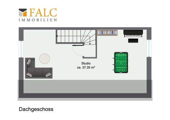 Studio im Dachgeschoss