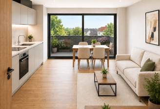 Wohnungsvisualisierung Obergeschoss mit Balkon
