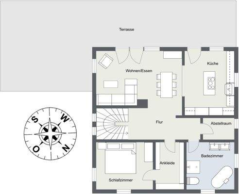 Obergeschoss / Gartengeschoss