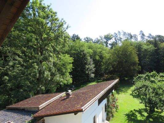 Blick vom Ostbalkon zum Gartenanteil