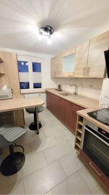 Küche mit abzulösender Einbauküche