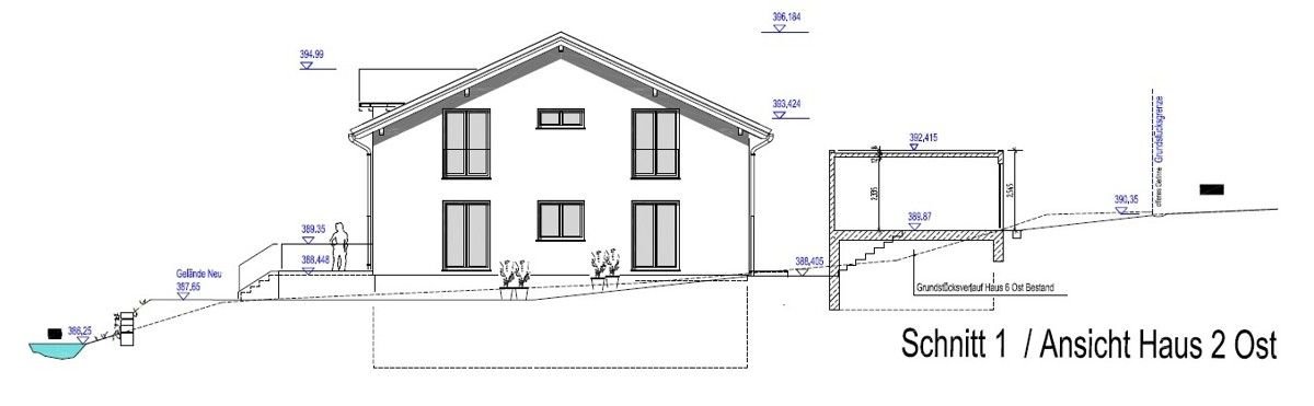 Ostansicht Haus Nr. 2