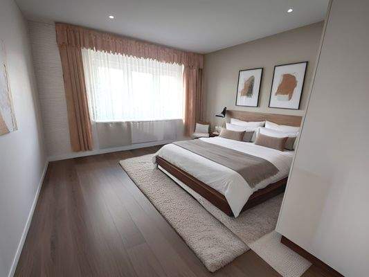 Schlafzimmerbeispiel Homestaging KI