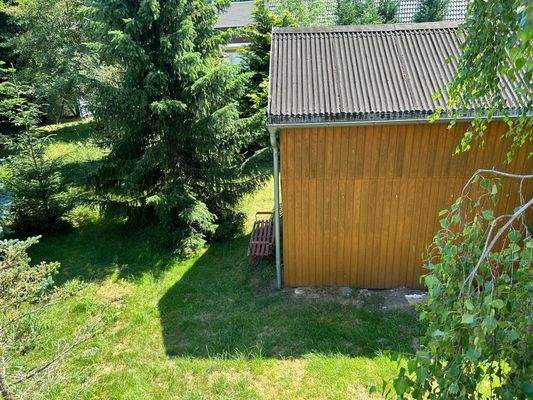 Gerätehäuschen im Garten