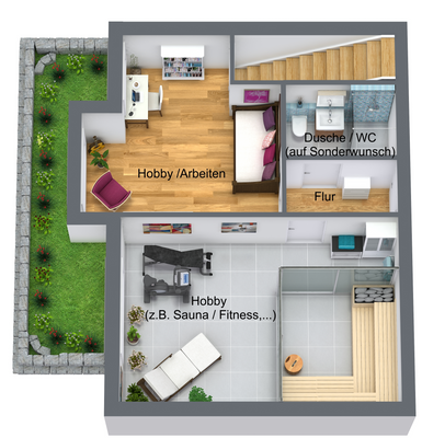 Grundrissvariante HG 3d